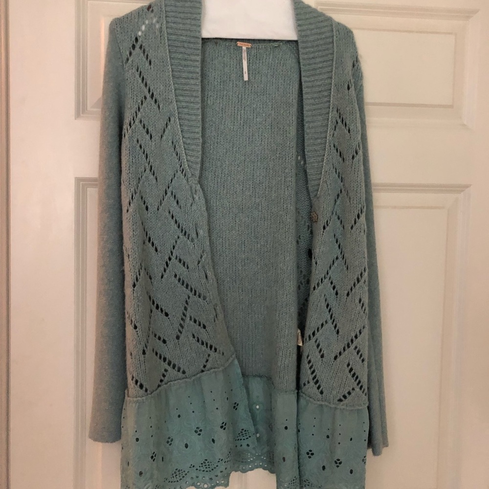 NWOT Free People Baby Blue Sweater